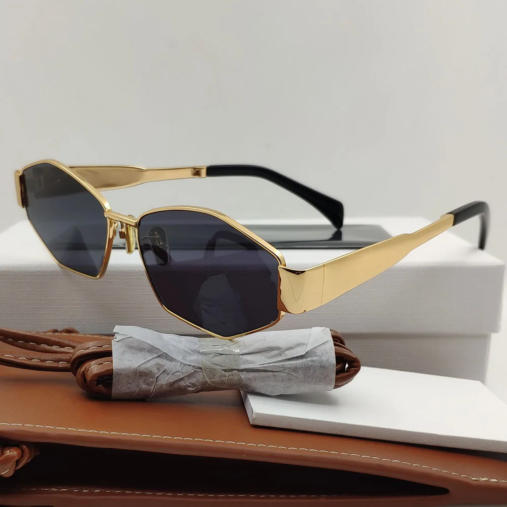 

Hot Trending Products Women Summer Metal Frame Sunglasses For Futuristic Aesthetic Brand Designer Ladies For Sun Glasses UV400