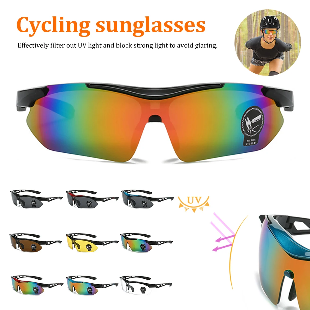 

Солнцезащитные очки для велоспорта на открытом воздухе с защитой UV400 ветрозащитные дорожные велосипедные очки для верховой езды мужские спортивные очки очки для бега пешего туризма