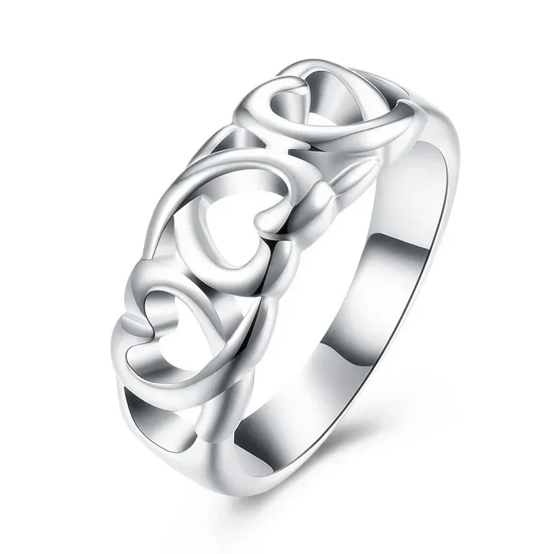 4 шт./комплект Женское кольцо из серебра 925 пробы