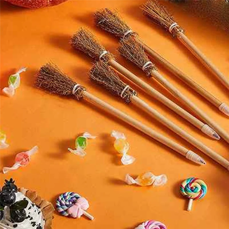 50 шт. карандаши с ведьмой и метлой для Хэллоуина Шариковые Хэллоуин