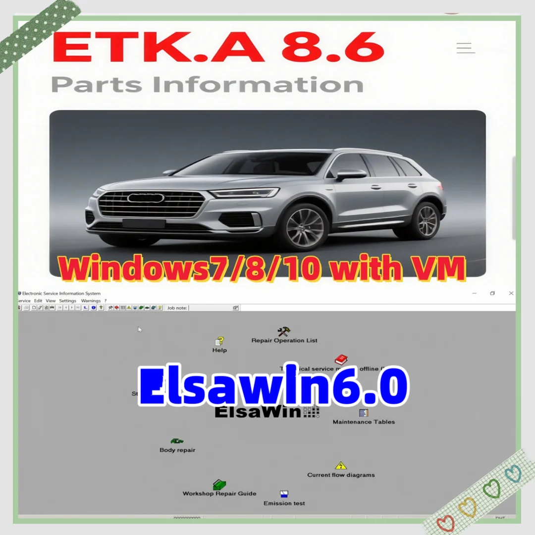 

2026: Программное обеспечение для авторемонта Elsawin 6.0 с ETK 8.6 и электронный каталог запчастей Elsawin 6.0 ETKA 8.5