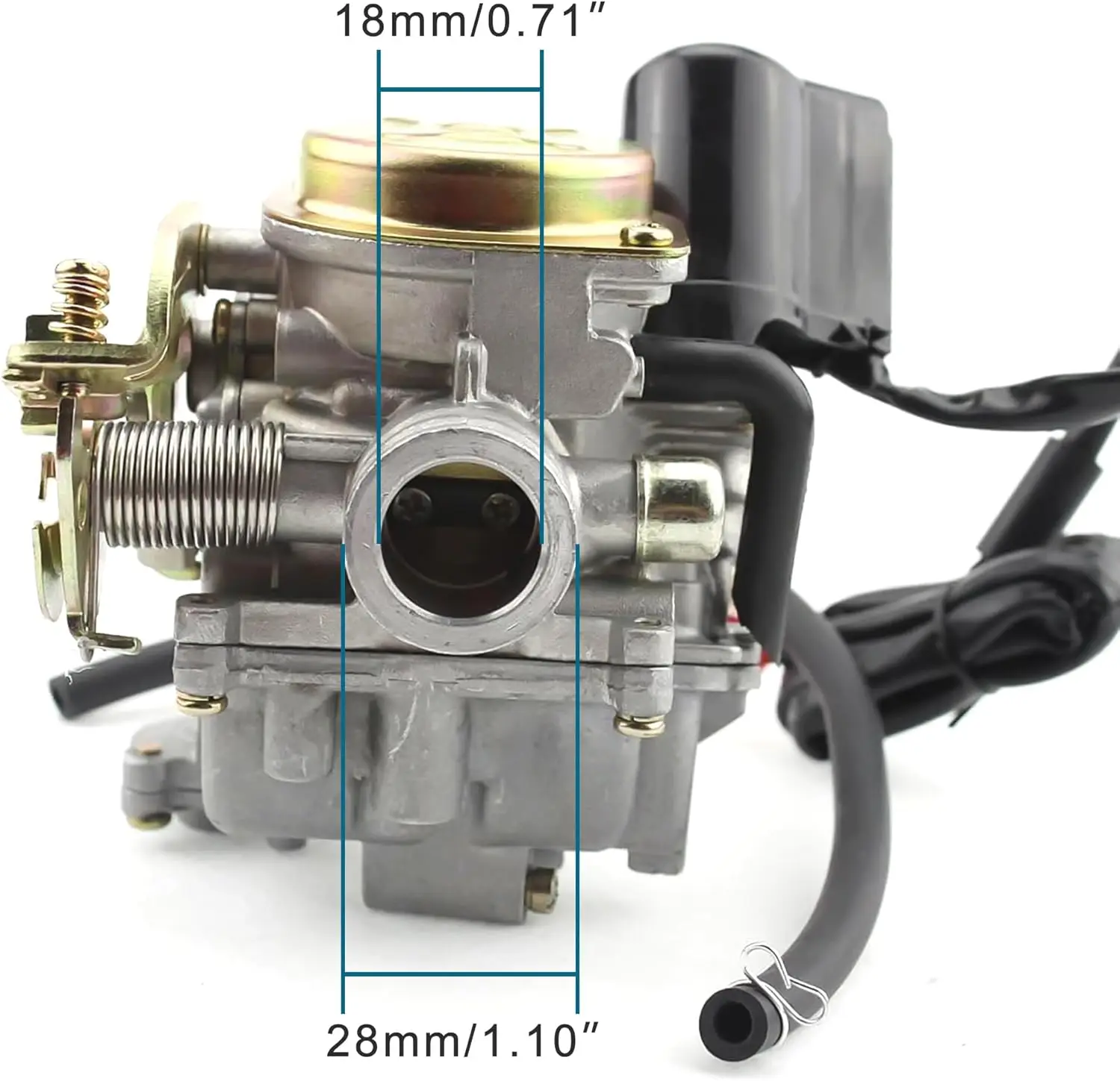 Фото Замена карбюратора PD18 для GY6 49cc 50cc 60cc 80cc 139QMB 4-тактный Taotao Baja Roketa Sunl Kazuma, китайский скутер, мопед, квадроцикл №3