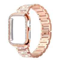 casebling strap for apple watch band 40mm 44mm 41mm 45mm 38mm 42mm 40 mm diamond metal bracelet iwatch series 3 4 5 6 se 7 band
