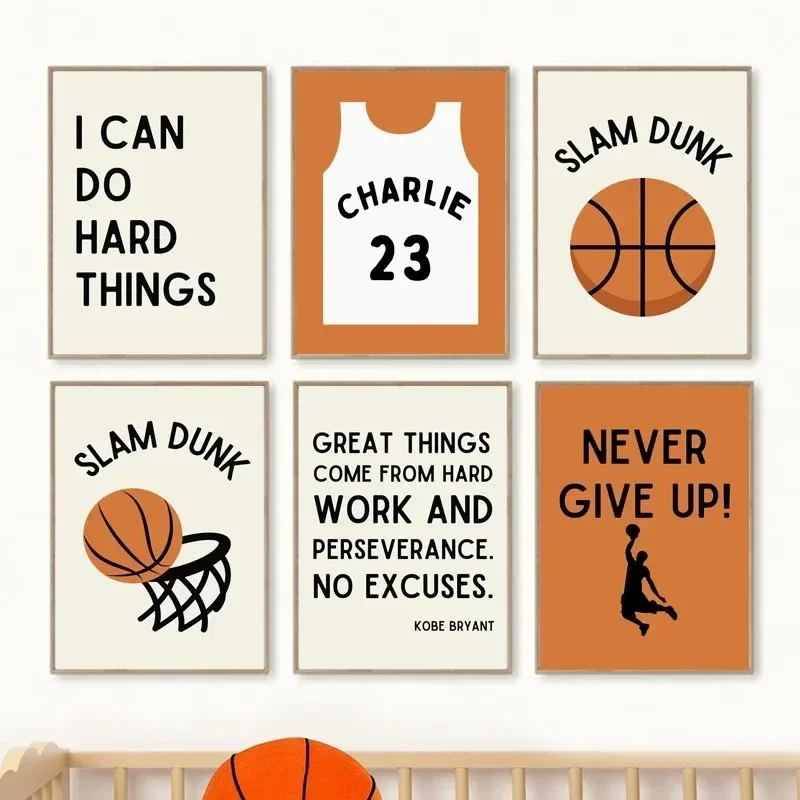 Настраиваемый баскетбольный настенный рисунок