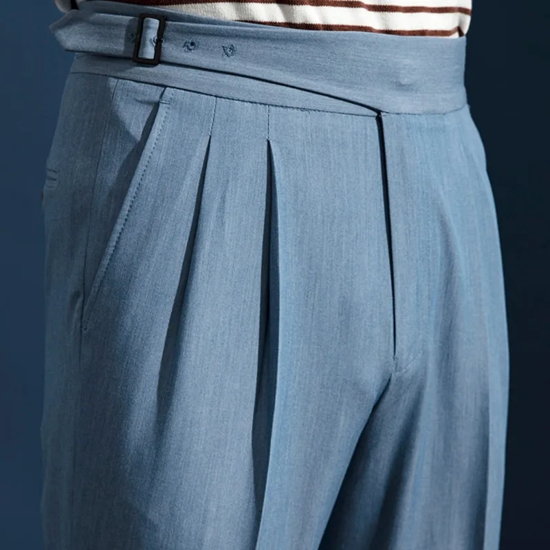 

Luxury British Trend Brand Fashion Pants 2022 Fashion Versatile Slim Long Pants Men's Clothes Fashion Autumn Office Trousers Men