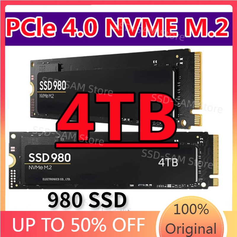 

Original Brand SSD NVME M2 2280 980 SSD 4TB 2TB 1TB PCIe 4.0x4 Hard Drive Disk Internal Solid State for PlayStation 5/Laptop/PS5