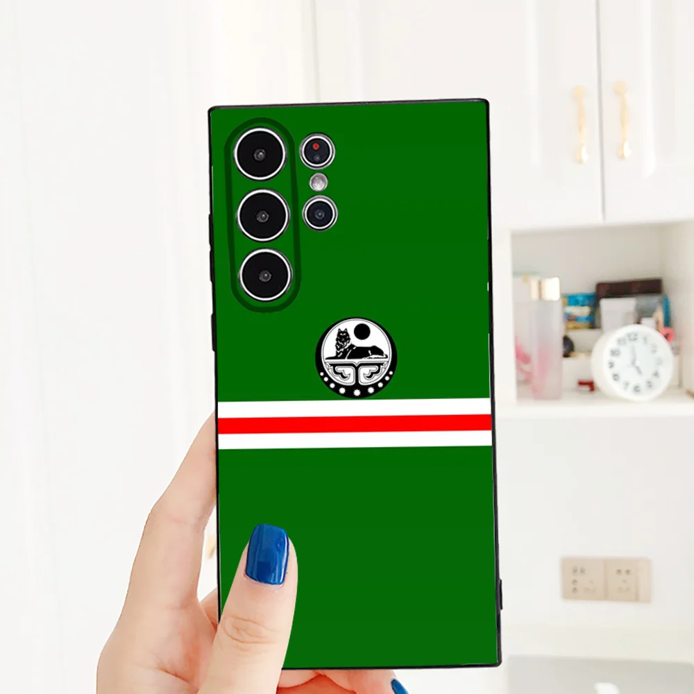 Чехол для телефона с национальным флагом C-Chechen Samsung Galaxy S25 S24 S22 S23 Ultra S21 S20 Plus 5G