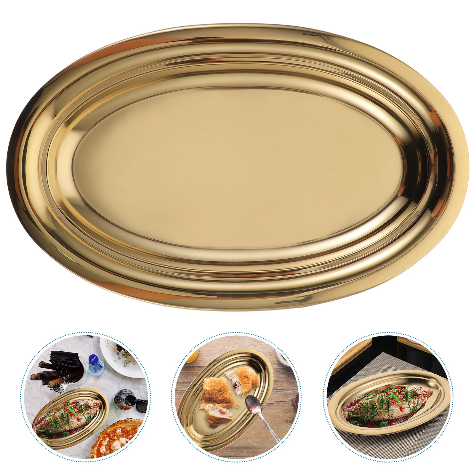 

Stainless Steel Food Plate Dinner Plate Metal Plates Dinner Plate