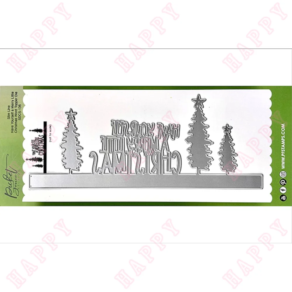 

Metal Cutting Dies Christmas Word Topper Decoration For 2022 DIY Scrapbook Diary Album Paper Craft Template Embossing Handmade