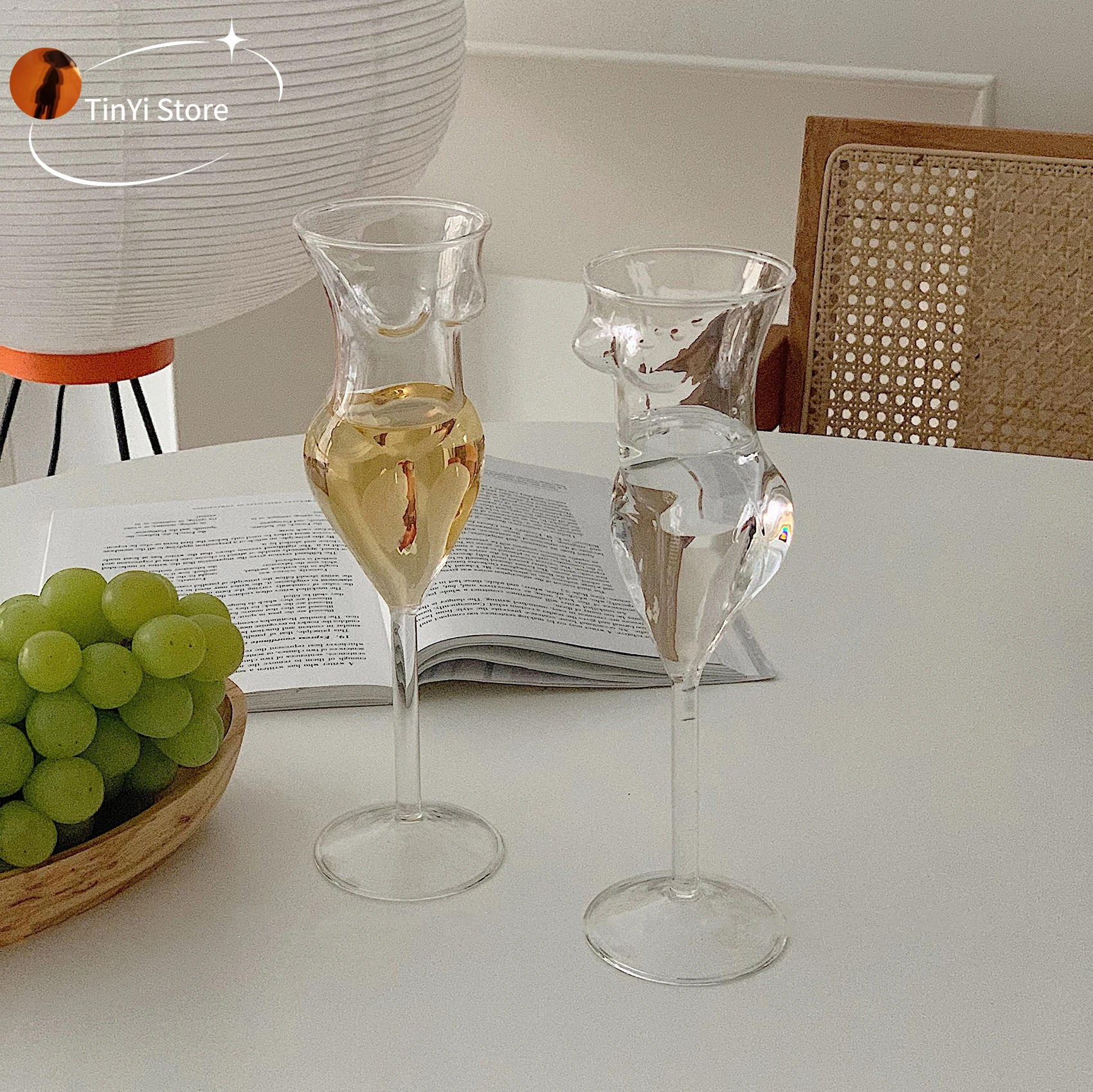 

2PCS Wine Glass Champagne Party Transparent Coupes Cocktail Glass Champagne Flutes Wine Cup Goblet Beer Glass Whiskey Glass