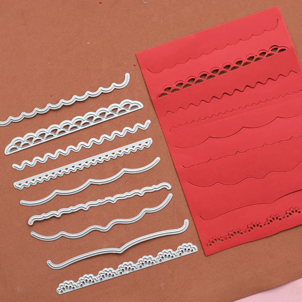 

9Pcs/Set Lace Cards Metal Stencil Mold Cutting Dies Decoration Scrapbook Die Cuts Album Paper Craft Embossing DIY Card Crafts