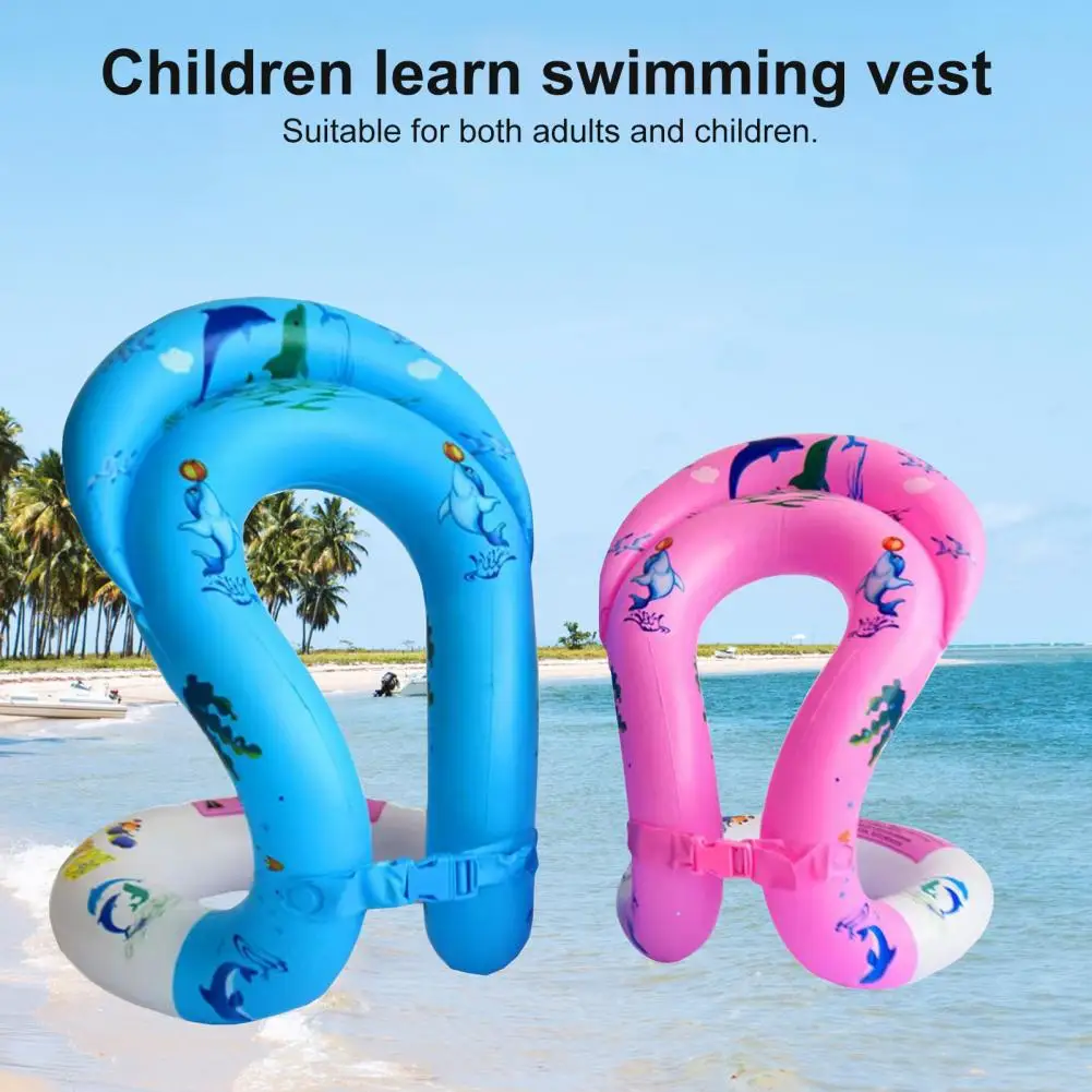 

Swimming Vest Safety Buckle Dual Airbags Inflatable Swim Jacket Fast Inflation Swimming Ring Water Sports Kid Floaties Swim Vest