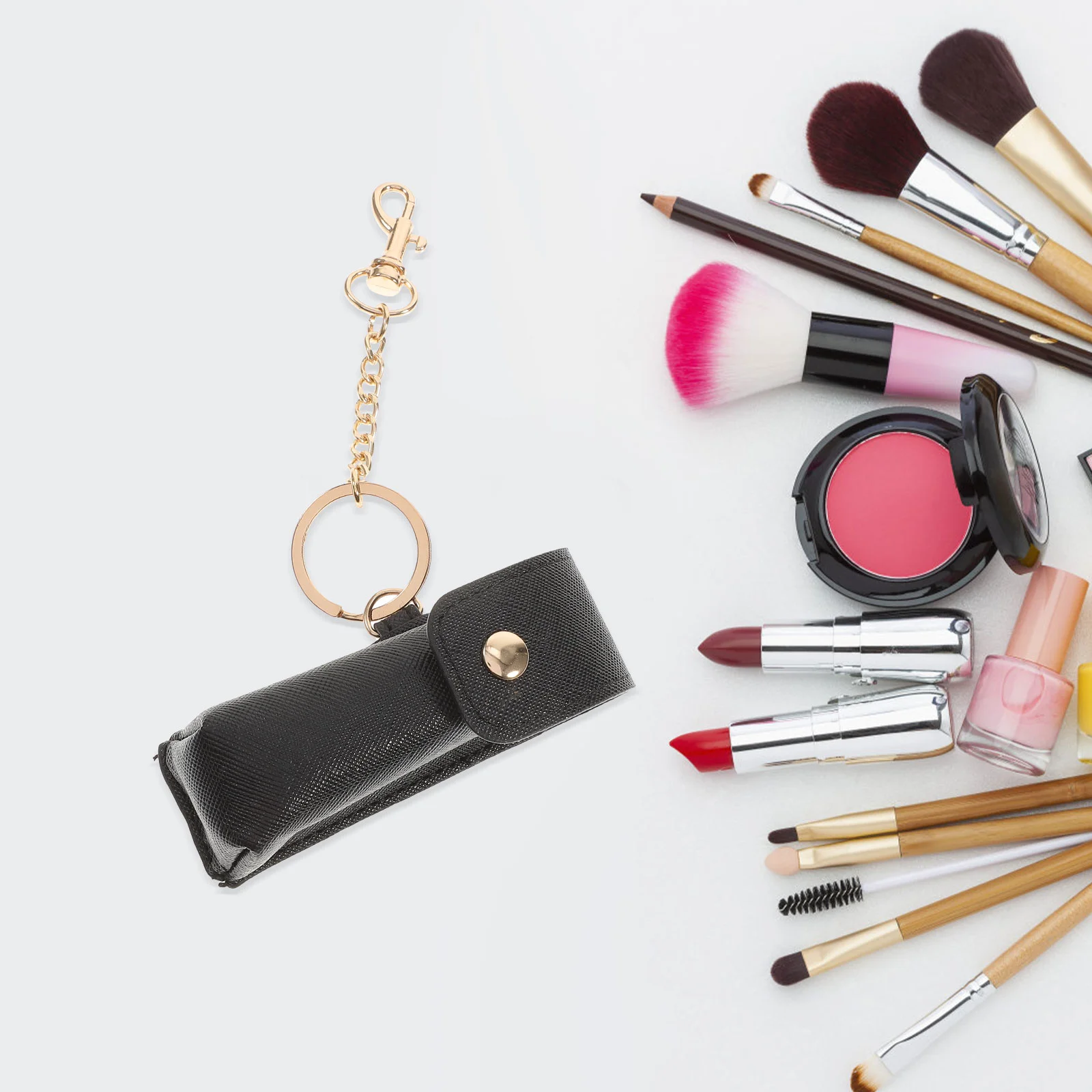 

Lipstick Keychain Holder Bag Lip Balm Lip Bags