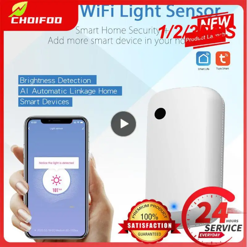 

1/2/3PCS Tuya Zigbee Wifi Light Sensor Smart Illuminance Brightness Detector Sensor Smart Home Illumination Automation Smart