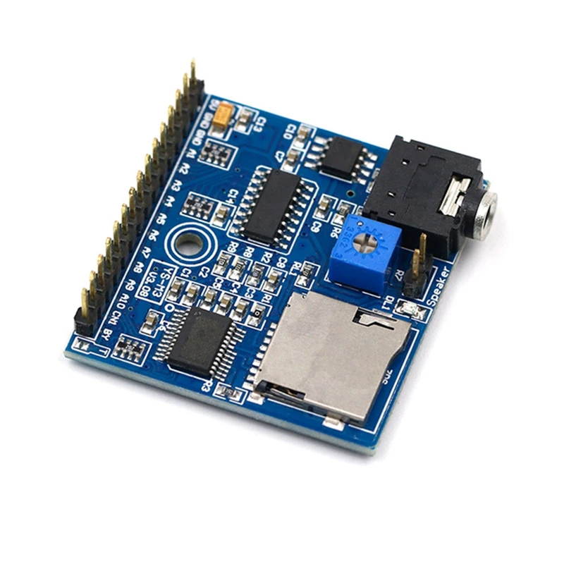 

Модуль воспроизведения голоса MP3 доска напоминаний TF-слот для карты регулируемый потенциометр последовательный порт плата расширения для ...