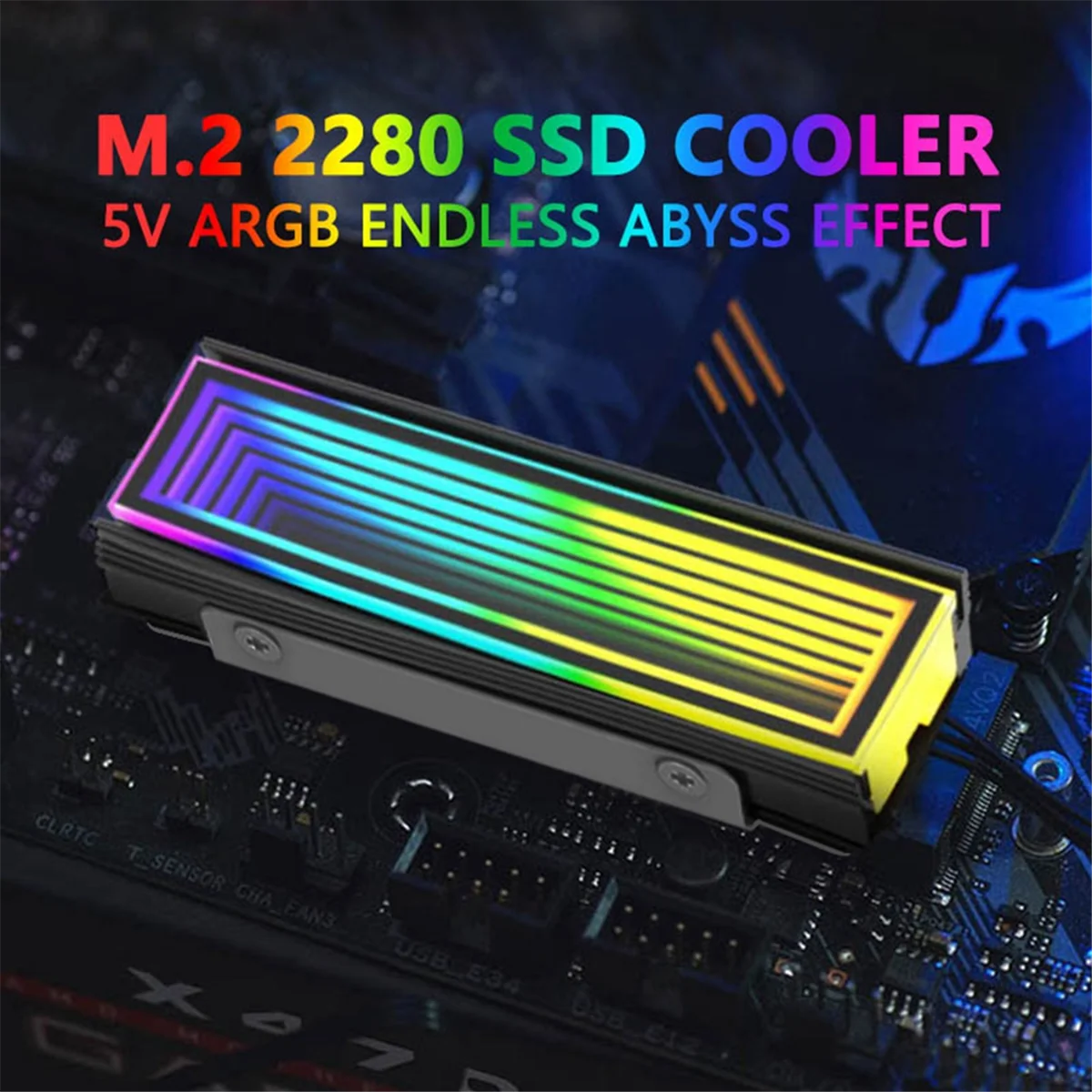 Компьютерный радиатор M.2 ARGB 2280 SSD M2 для ПК RGB Nvme охладитель бесконечный эффект