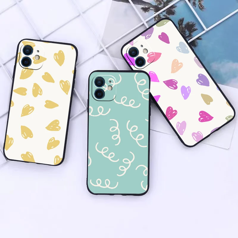 

funny cartoon pattern phone Case For IPhone 13 12 11 Pro Max Mini SE XR X XS Max 8Plus 7plus 6 soft6S New Shell phone Case