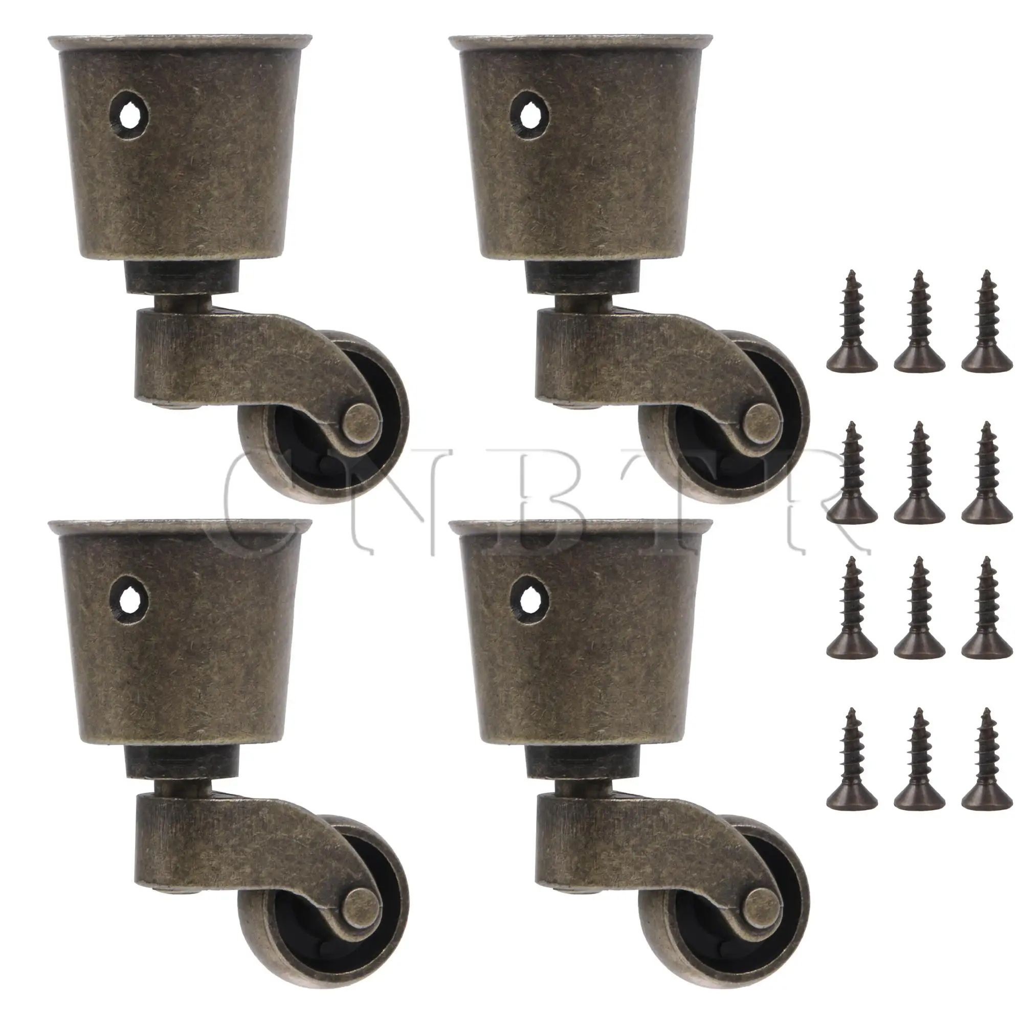 

CNBTR 4 шт., чашки для мебели из цинкового сплава, 1,46 дюйма, 360 градусов, 110,23 фунтов