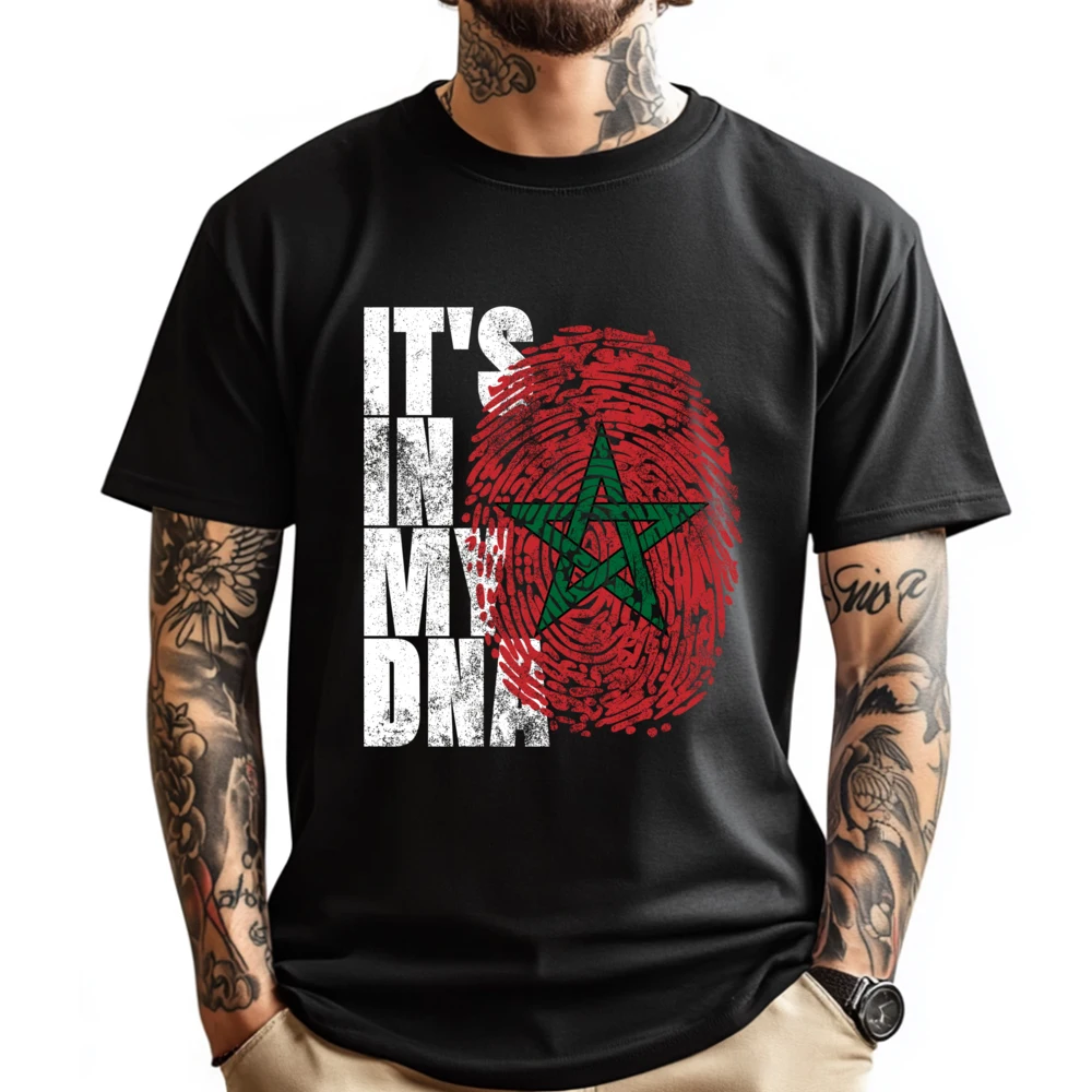 It Is In My Dna Марокканский африканский мавританский марокко Флаг Черная футболка