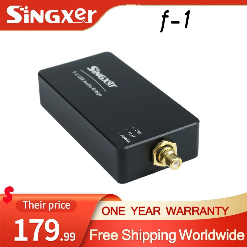 

SINGXER F-1 XMOS Цифровой интерфейс USB Module с чипом XU208, Высококачественная улучшенная версия U8 с алюминиевым защитным чехлом CNC