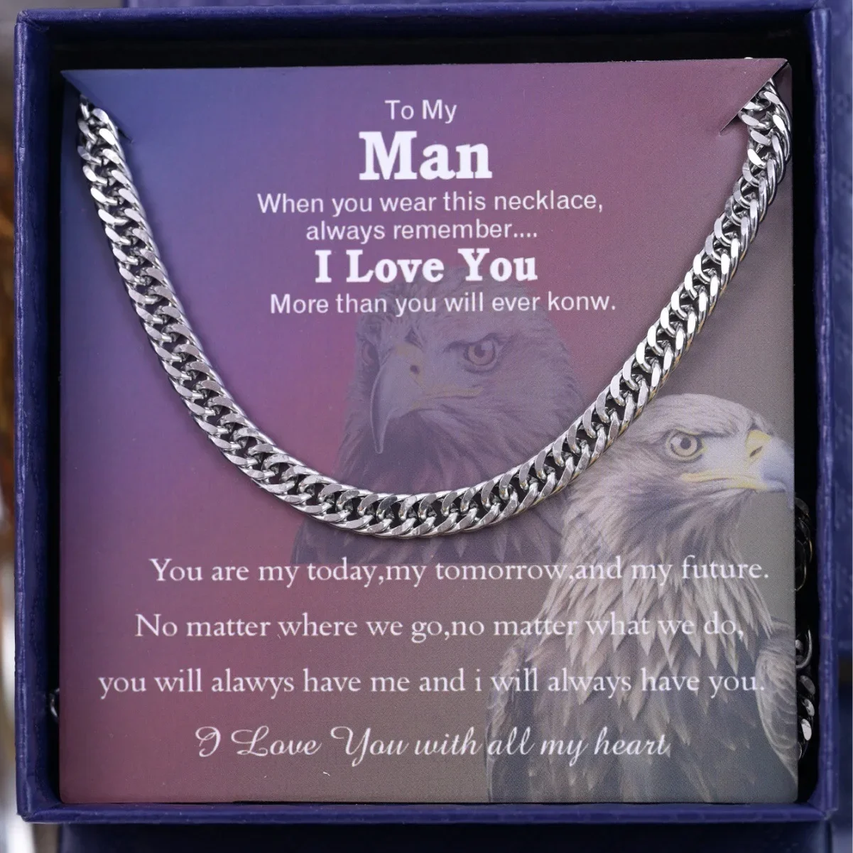 Уникальное кубинское ожерелье из титановой стали модное мужское подарок для