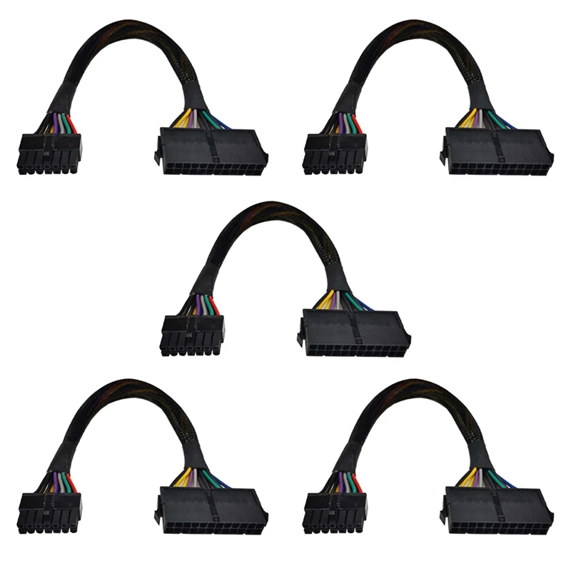 

5X 24 Pin To 14 Pin ATX PSU Main Power Adapter Braided Sleeved Cable For IBM For Lenovo PC And Servers 12-Inch(30Cm)