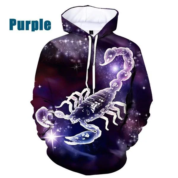 Cool Fashion 3D Printed Hoodie Animal Scorpion Men's Personality Sweatshirt Men/Women's Hooded Pullover Sweatshirts