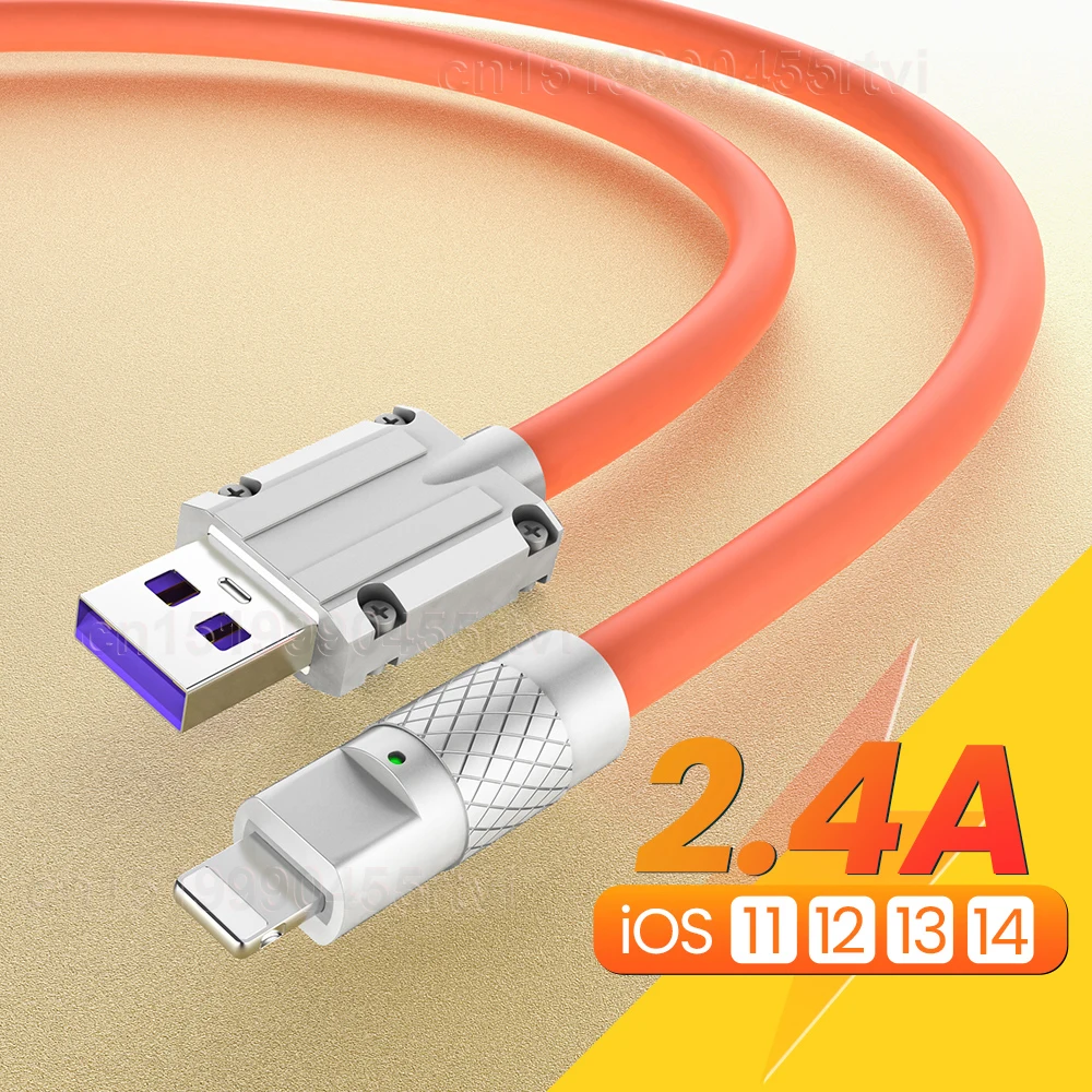 

Зарядный кабель с жидким силиконом, 6 А, 100 Вт, для iPhone 14, 13, 12, 11 Pro Max