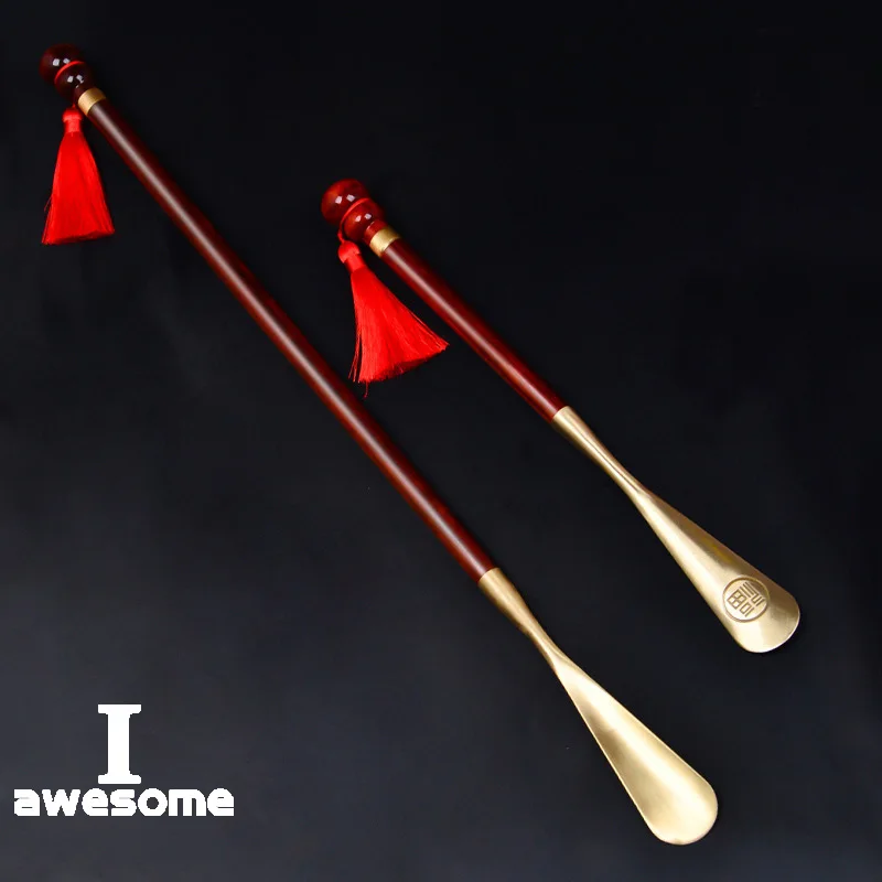 Flexible Long Handle Shoehorn Useful Shoe Lifter Brass Shoe Spoon Home Tools