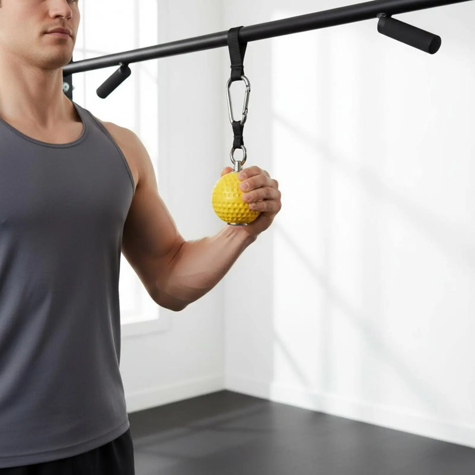 Фото Мяч-тренажер для предплечий Pull-up Grip Orb, противоскользящий, для тренировки хвата, долговечный, для инструкторов №5