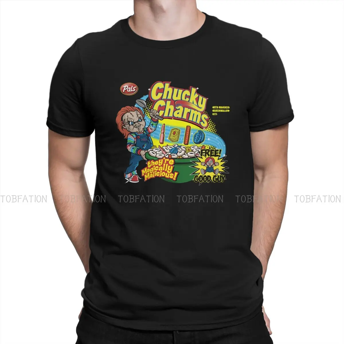 

Child's Play Chucky Charms Classic T Shirt Punk Men's Tees Summer Cotton Clothing Harajuku Crewneck TShirt
