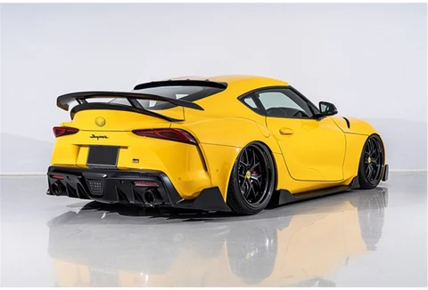 Идеально подходит для Toyota Supra A90 19-20, обновленный комплект кузова из углеродного волокна в стиле AIMGAIN, передняя губа, задняя губа, боковые юбки, капот