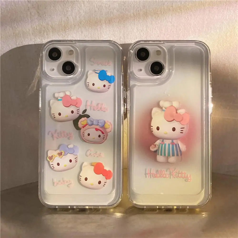

Чехол для телефона Hello Kittys Sanriod, милый мультяшный чехол для Iphone 14 12 Pro Max, Мягкий противоударный чехол для мобильного телефона Y2K, подарки для д...