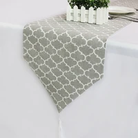 gray vintage linen table runner classic table cloth with tassels table runners modern home hotel party table decor