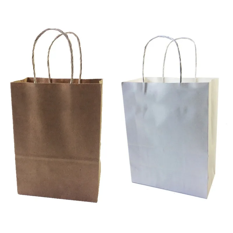 

10PCS/lot NEW kraft DIY Multifunction paper bag with handle 27x21x11cm Shopping bag Fashionable gift paper bag