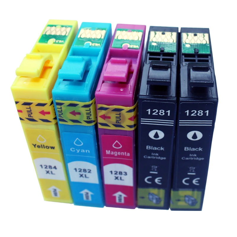 Совместимый картридж T1281-T1284 T1285 5 шт. для принтера Epson Stylus SX235W SX425W SX445W S22 SX125 SX130 SX438W