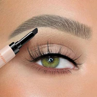 1pc eyebrow cream pen waterproof lasting lying silkworm eyeliner natural brown grey eyebrow pencil with brush makeup cosmetic