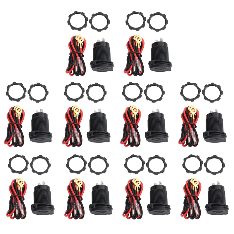 

Автомобильное зарядное устройство с двумя USB-портами, 10 шт., 12 В, 36 Вт