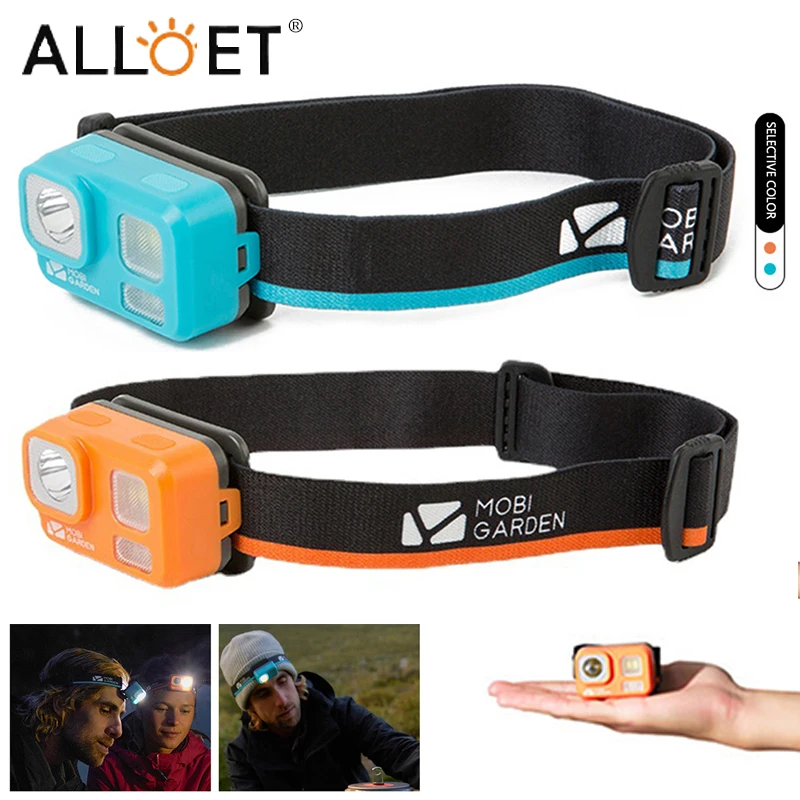 

Налобный фонарь, 4 режима освещения, IPX4 Водонепроницаемый со съемной повязкой на голову, для кемпинга, бега, велоспорта, рыбалки