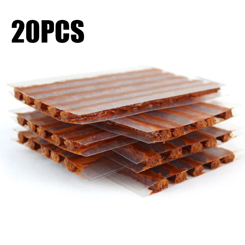 

20pcs Tubeless Tire Repairs Strips Stiring Glue For Tyre Puncture Emergency Car Motorcycle Bike Tyre Repairing RubberStrips