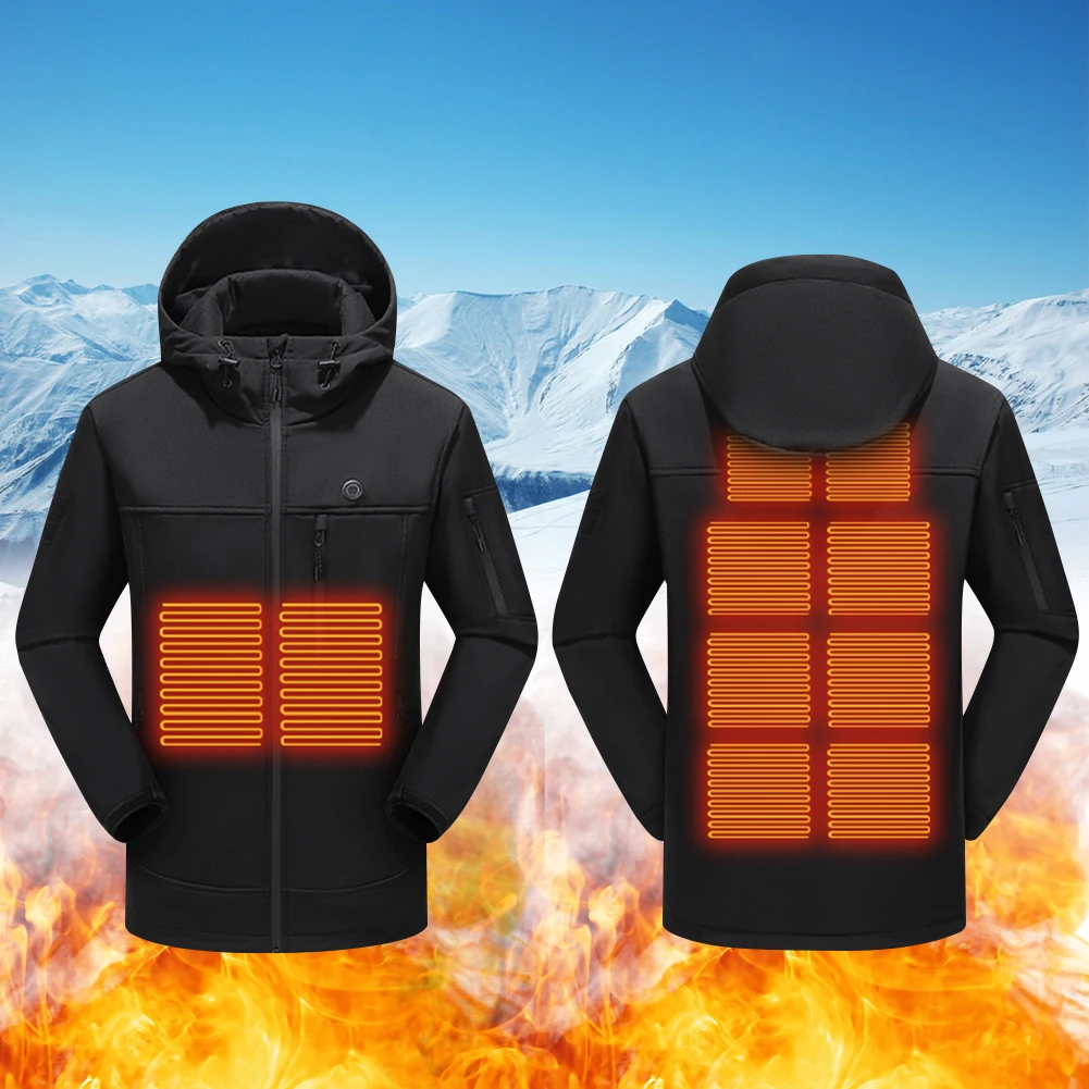 Мужская водонепроницаемая куртка с электроподогревом 3-мя режимами