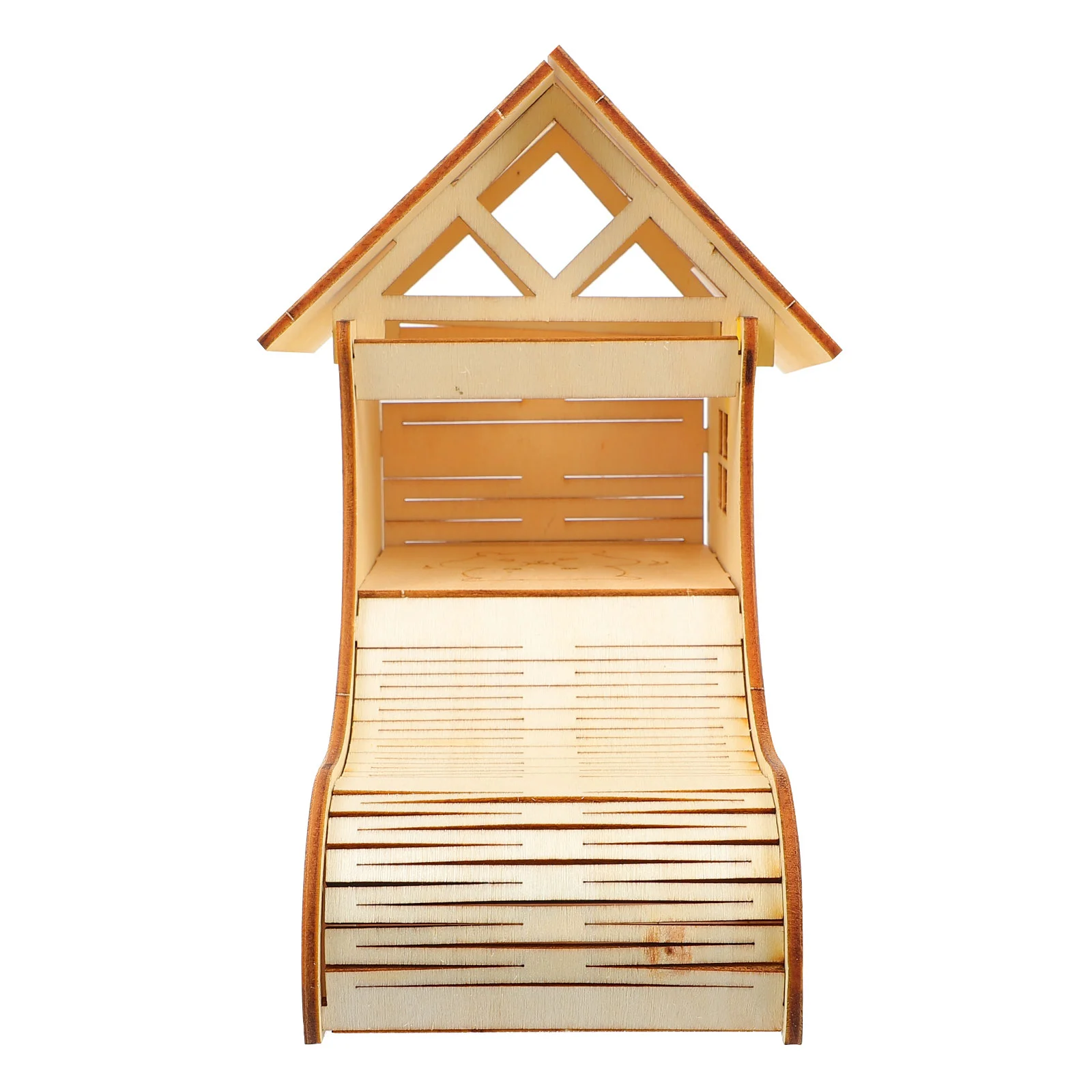 

Hamster Hideout House Wooden Cage Small Animal Pet Cave Toys Exercise Toy Play Bed Playgroundguinea Double Villa Rabbit