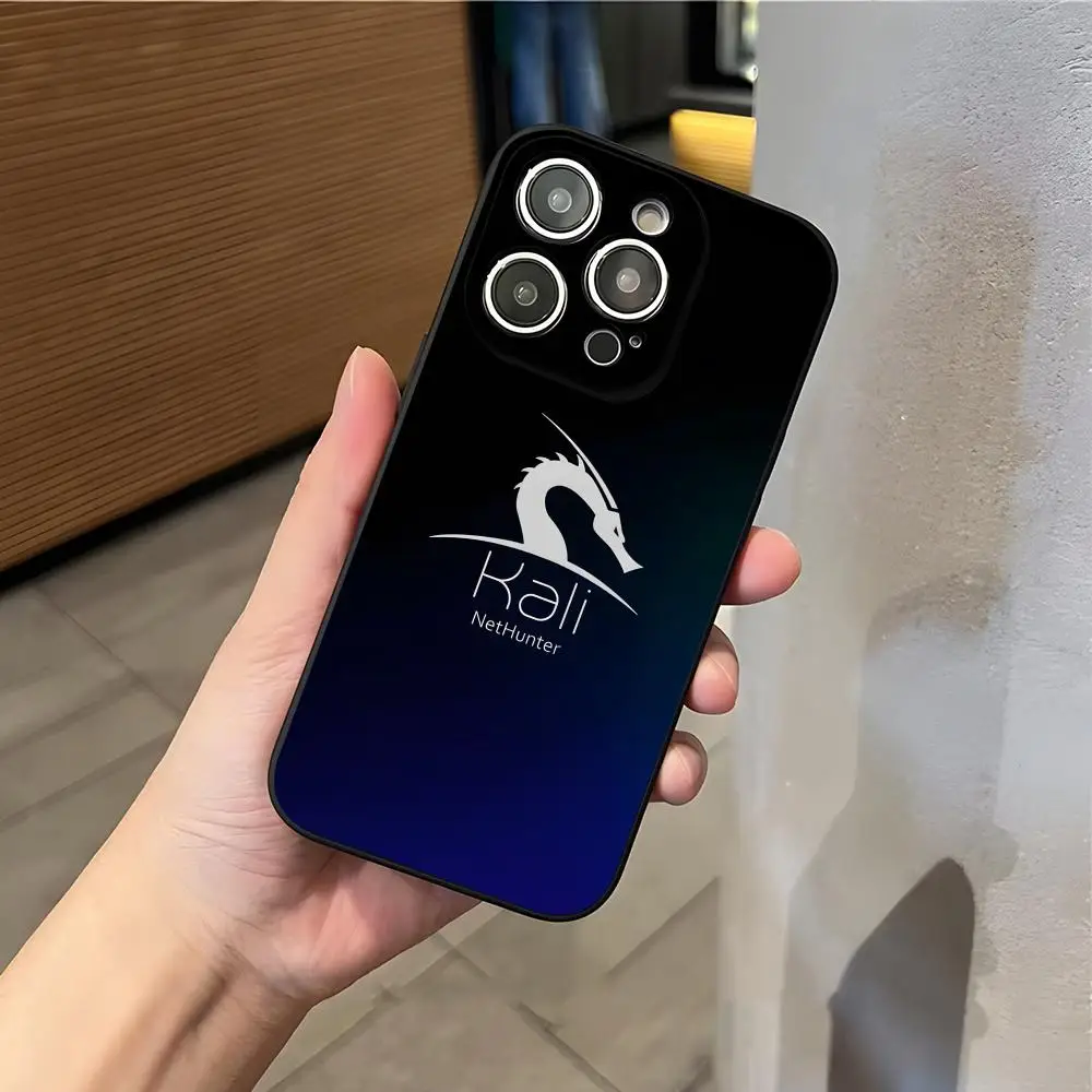 Фото Чехол для телефона Dark Dragon Kali Linux Coo для iPhone 16 Pro Max 15 14 13 Mini 12 Pro 11 XS Max 7 8 Plus, черный мягкий корпус №1