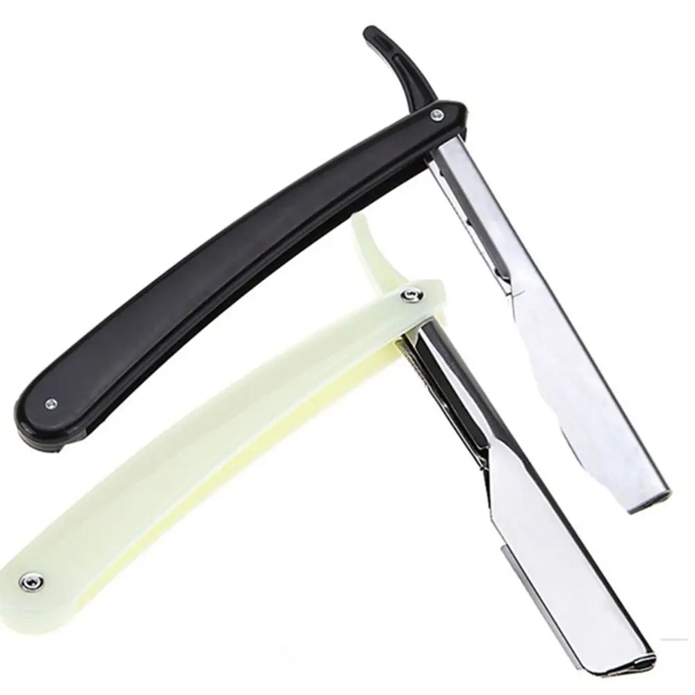 

1PC 2 Colors Professional Manual Shaver Straight Edge Stainless Steel Barber Razor Folding Shaving Shave Beard Cutter With Blade
