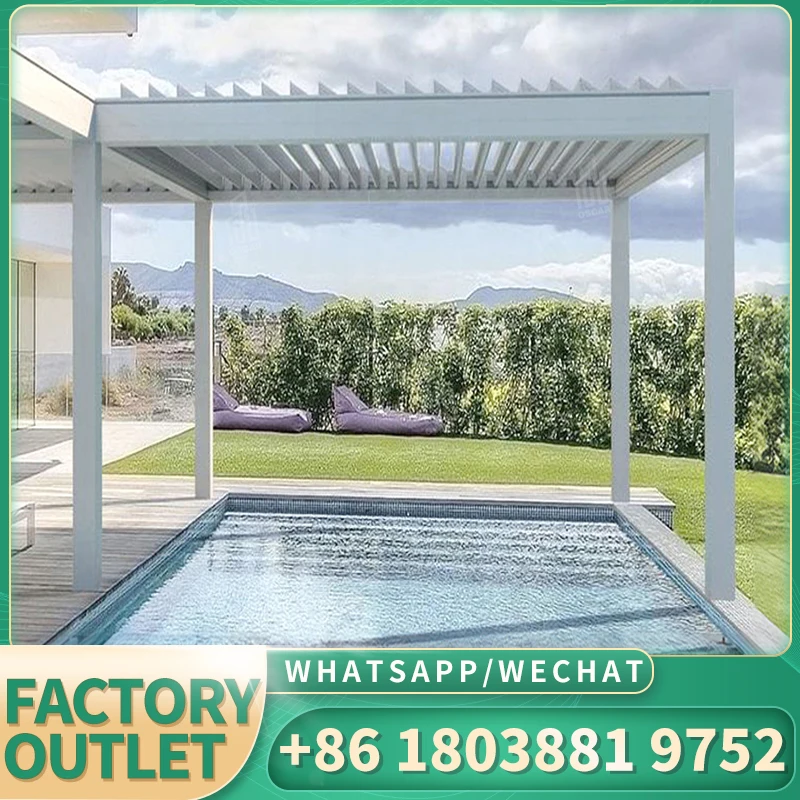 Электрические жалюзи алюминиевые беседка мотоцикл