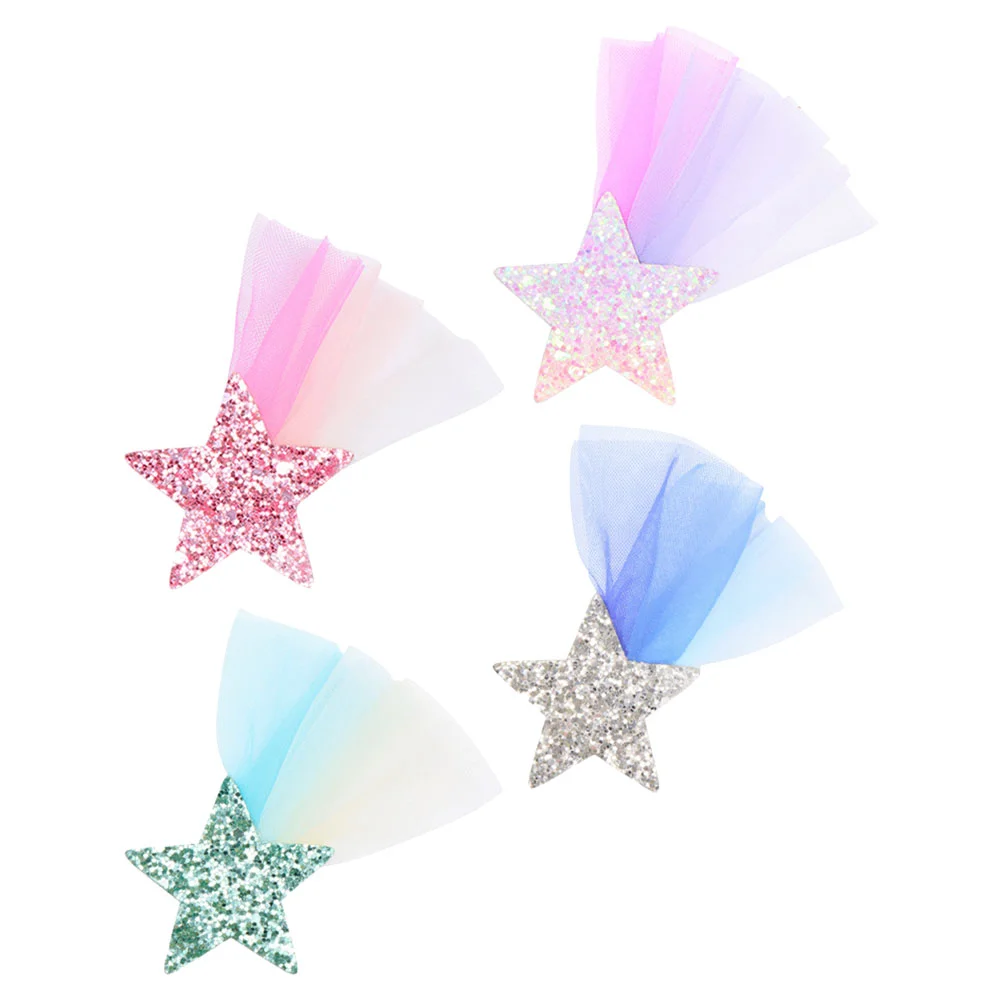 

4 pcs Meteor Hair Clips Cute Hair Clips Sparkle Hair Clips Decorative Hair Clips