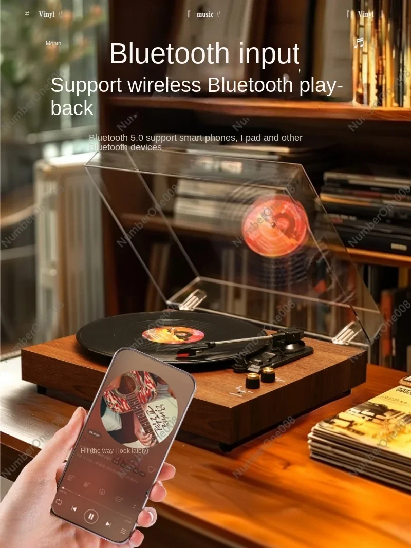 Фото Виниловый проигрыватель Fei Shuai с Bluetooth, аудиоплеер, фонограф, музыкальная машина 520 – подарок на День святого Валентина для девушки/парня №4