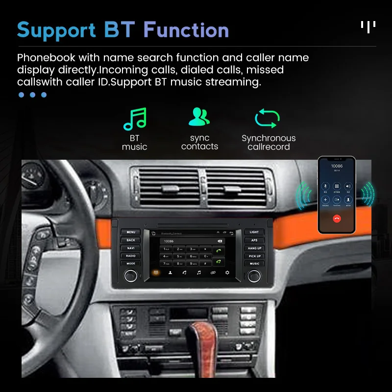Встроенный CarPlay AUTO GPS Андроид 11 Автомобильный мультимедийный плеер для Bmw X5 E53/5 Серии E39/M5 Навигация Радио Стерео BT Wifi DSP on.