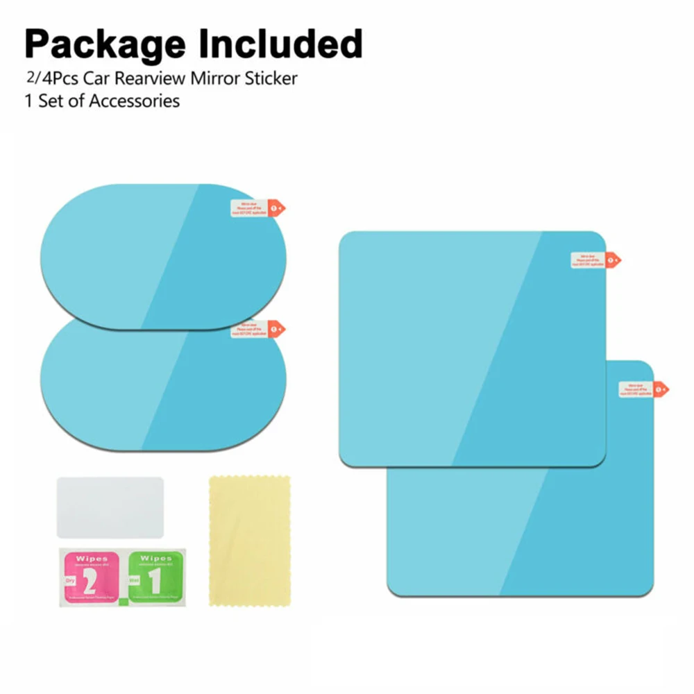 

Transparent Anti-fog Protective Film Universal 4PCS Accessories PET Replaces Sticker Parts