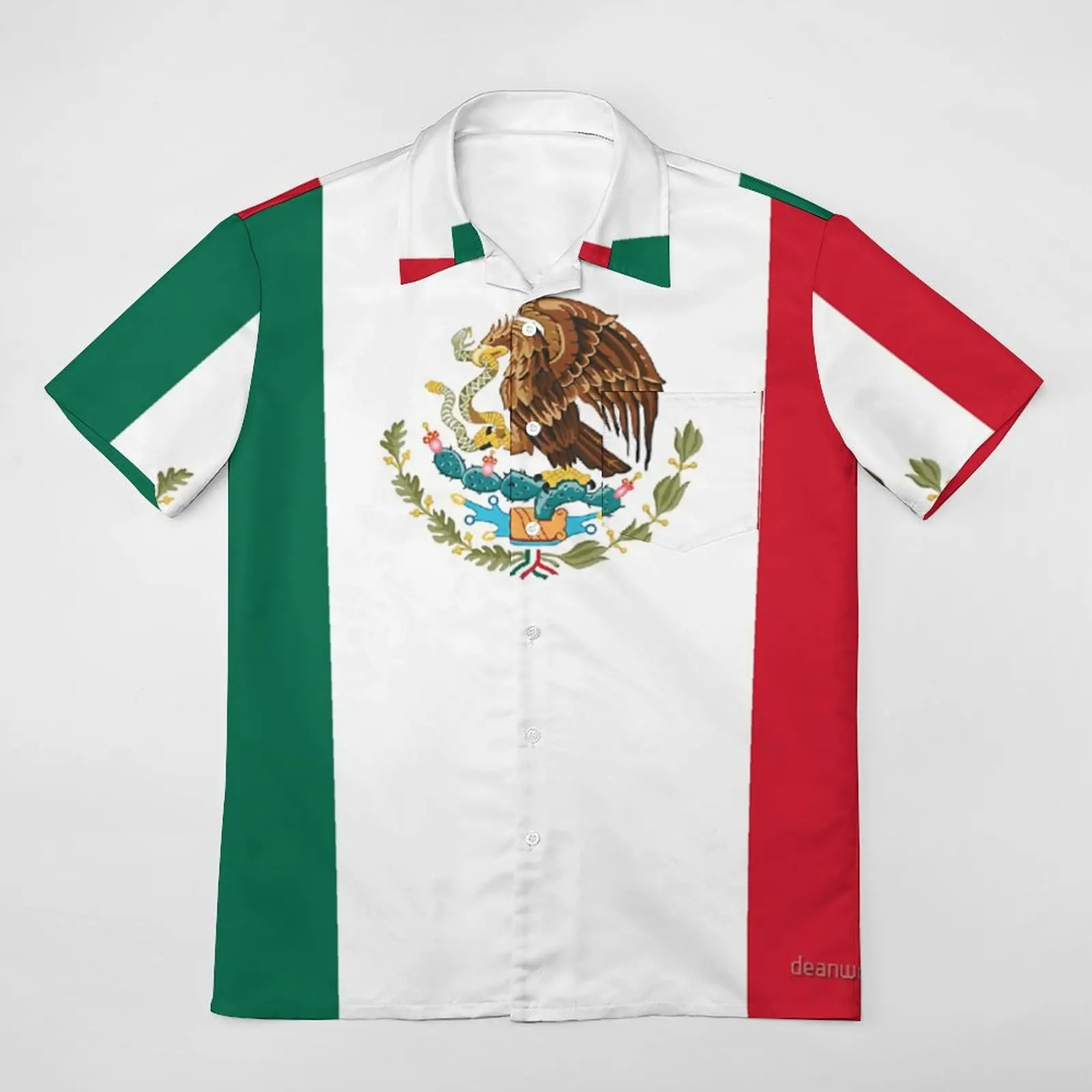 

A Short Sleeved Shirt Mexican Flag Top Tee Coordinates High Grade Funny GraphicHome Eur Size